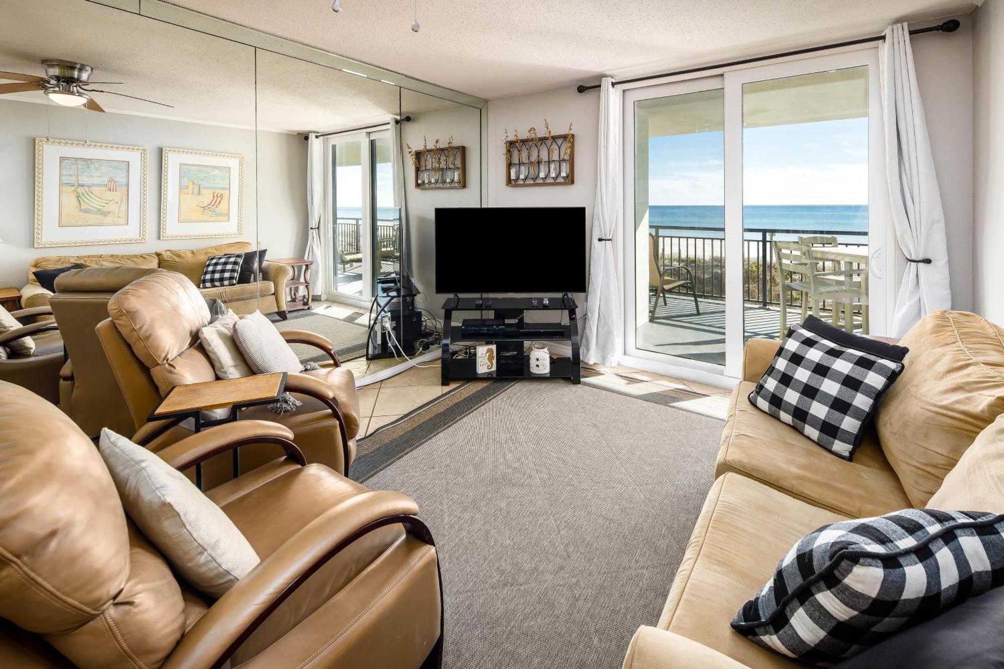 Nautilus 1201 - Gulf Front 2 Bedroom Huge Wrap Around Balcony 2Nd Floor! Форт Уолтон Бич Экстерьер фото